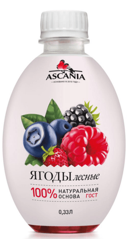 Лимонад 0,33 л "Ascania" ПЭТ Безалкольный напиток, Лесные ягоды