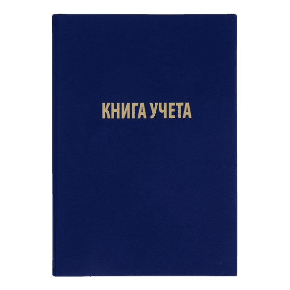 Книга учета, 96 листов, обложка бумвинил, блок ГАЗЕТНЫЙ, клетка, цвет синий