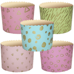 Форма бумажная для куличей 70*60 мм/100 гр ПАСТЕЛЬ МИКС