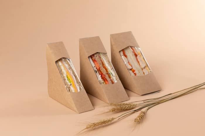 Упаковка бумажная для сэндвичей 130*130*60 мм OSQ SANDWICH 60, Крафт Упаковка бумажная для сэндвичей 130*130*60 мм OSQ SANDWICH 60, Крафт