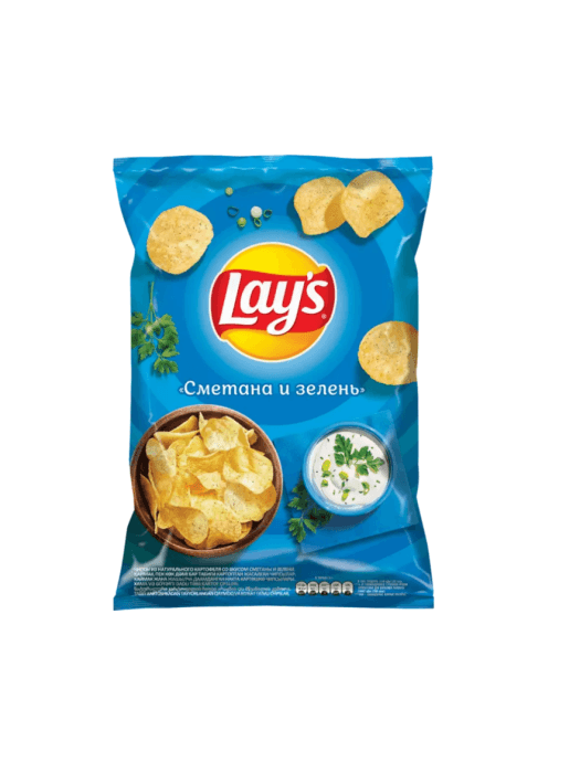 Чипсы "LAYS" 81г ассортимент, Сметана/Зелень Чипсы "LAYS" 81г ассортимент, Сметана/Зелень